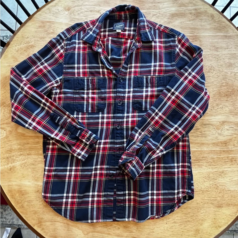 J Crew Plaid Button Up Flannel